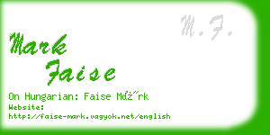 mark faise business card